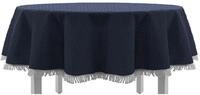 EXKLUSIV HEIMTEXTIL Gartentischdecke mit Fransen Tischdecke Classic Outdoor PVC