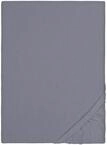biberna Feinbiber Spannbetttuch 180x200-200x200 cm grau | 100% Baumwolle...