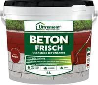 Ultrament Beton Frisch, deckende Betonfarbe, Bodenfarbe, 4 Liter, (Rot)