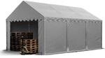TOOLPORT Lagerzelt 3x6 m Industriezelt Unterstand PVC Plane 750 N grau mit