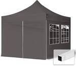 TOOLPORT 3x3m Pavillon Faltpavillon Klappzelt inkl. 4 Seitenteile Stahl Faltzelt