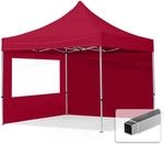 TOOLPORT Faltpavillon Faltzelt Pavillon 3x3m - 2 Seitenteile Aluminium 32mm Partyzelt