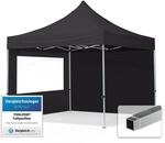TOOLPORT Faltpavillon Faltzelt Pavillon 3x3m - 2 Seitenteile Aluminium 32mm...