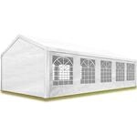 TOOLPORT Partyzelt Pavillon 4x10 m in wei&szlig; PE Plane 350 N Wasserdicht UV Schutz