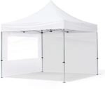 TOOLPORT Faltpavillon Faltzelt Pavillon 3x3m - 2 Seitenteile Aluminium 32mm...