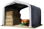 TOOLPORT Weideunterstand 4x4 m PVC Plane 850N Lagerzelt Unterstand grau f&uuml;r