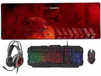 Mars Gaming MCPRGB2PT, Combo Gaming Tastatur, Maus, XXL Mousepad & Headset,