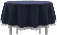EXKLUSIV HEIMTEXTIL Gartentischdecke mit Fransen Tischdecke Classic Outdoor PVC