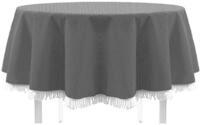 EXKLUSIV HEIMTEXTIL Gartentischdecke mit Fransen Tischdecke Classic Outdoor PVC