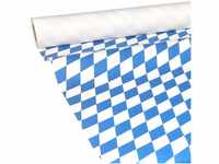 JUNOPAX 50m x 0,75m Papiertischdecke Raute weiß-blau