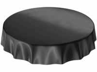 Wachstuchtischdecke Wachstuch abwaschbare Tischdecke Uni Glanz Einfarbig Schwarz