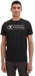 TOM TAILOR Herren Basic T-Shirt mit Print aus Baumwolle
