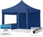 TOOLPORT Faltpavillon Faltzelt Pavillon 3x3m - 2 Seitenteile Aluminium 32mm...