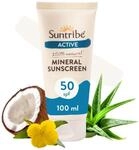 Suntribe Mineralische Bio-Sonnencreme Sport LSF 50/100 ml, 100% Nat&uuml;rlich &