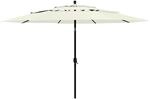 vidaXL Sonnenschirm mit Aluminium-Mast 3-lagig Ampelschirm Gartenschirm...