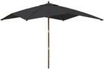 vidaXL Sonnenschirm, Gartenschirm mit Holzmast UV-Schutz, Strandschirm mit Bel&uuml;ftung