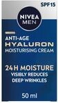 NIVEA MEN Anti-Age Hyaluron LSF15 Feuchtigkeitscreme (50 ml), Anti-Falten