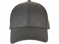 Flexfit Unisex 6245AL-Synthetic Leather Alpha Shape Dad Cap Baseballkappe, Black, One