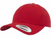 Flexfit Damen und Herren Baseball Caps Curved Classic Snapback Cap, Farbe Rot