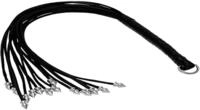 Stachelpeitsche Leder - schwarz