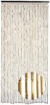 Kobolo T&uuml;rvorhang BAMBOO 90x200cm braun, Bambus Perlenvorhang mit 31 Str&auml;ngen...