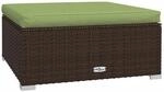 vidaXL Gartenhocker mit Kissen Sitzhocker Hocker Rattanhocker Gartenm&ouml;bel