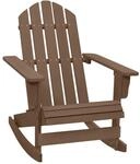vidaXL Garten-Schaukelstuhl Holz Braun