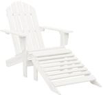 vidaXL Gartenstuhl Holzstuhl Gartensessel Liegestuhl Stuhl Deckchair Fu&szlig;hocker