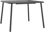 vidaXL Gartentisch, Garten Esstisch Latten-Design, Terrassentisch Stahlgestell,