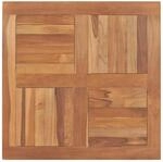 vidaXL Teak Massiv Tischplatte Massivholzplatte Holzplatte Ersatztischplatte Holz
