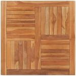 vidaXL Teak Massiv Tischplatte Massivholzplatte Holzplatte Ersatztischplatte Holz