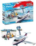 PLAYMOBIL City Action 71153 Flughafen mit Flugzeug und Tower, Mit 2 in 1...