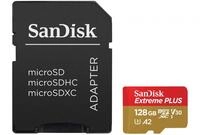 SANDISK - Cards Extreme Plus MICROSDXC 128 GB + SD-Adapter 200 MB/S 90 MB/S A2...