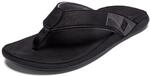 OLUKAI Herren Tuahine Sandalen Schwarz 9