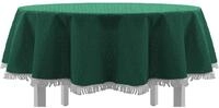 EXKLUSIV HEIMTEXTIL Gartentischdecke mit Fransen Tischdecke Classic Outdoor PVC