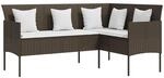 vidaXL Sofa in L-Form mit Kissen Gartensofa Lounge Gartenm&ouml;bel Sitzgruppe Couch