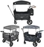 FableKids Bollerwagen Leo X4Plus mit Dach | 4 Sitzpl&auml;tze | Faltbarer Transportwagen