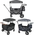 FableKids Bollerwagen Leo X4Plus mit Dach|Faltbarer Transportwagen|belastbar bis 20