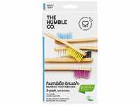 The Humble Co. Bambus-Zahnbürsten (5er-Pack) Weiche borsten - Zahnbürsten für