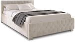 Juskys Polsterbett Nizza 180x200 cm Samt mit Stauraum, LED Beleuchtung & Lattenrost -