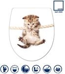 ADOB, Design WC Sitz Klobrille Klodeckel Cat Katze Absenkautomatik, abnehmbar...