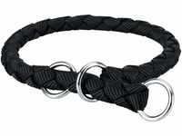 TRIXIE Cavo Zug-Stopp Halsband Größe S: Halsumfang 30–36 cm/ø 12 mm in schwarz -