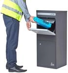 SMART PARCEL BOX Paketbox drau&szlig;en, Standbriefkasten mit Paketfach, Paketbriefkasten