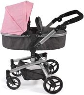 Puppenwagen Yolo, 2in1 Kombipuppenwagen f&uuml;r Kinder von 4 bis 8 Jahren, Melange