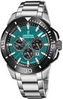 Festina Herren Uhr Analog aus Edelstahl 316L Silber - Quarzwerk - Chronograph -