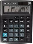 MAUL Tischrechner schwarz MC 12 12-stellige LCD Anzeige f&uuml;r B&uuml;ro | angewinkeltes