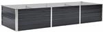 vidaXL Hochbeet aus verzinktem Stahl 240x80x45 cm, Anthrazit, offenem Boden,