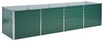 vidaXL Hochbeet Verzinkter Stahl 320x80x77 cm Gr&uuml;n Gartenbeet Pflanzbeet