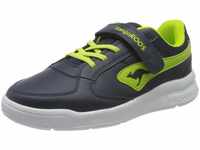 KangaROOS Unisex-Kinder K-Cope EV Sneaker, Dark Navy/Lime 4054, 33 EU