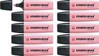 STABILO - Textmarker - BOSS ORIGINAL Pastel - 10er Pack - rosiges Rouge